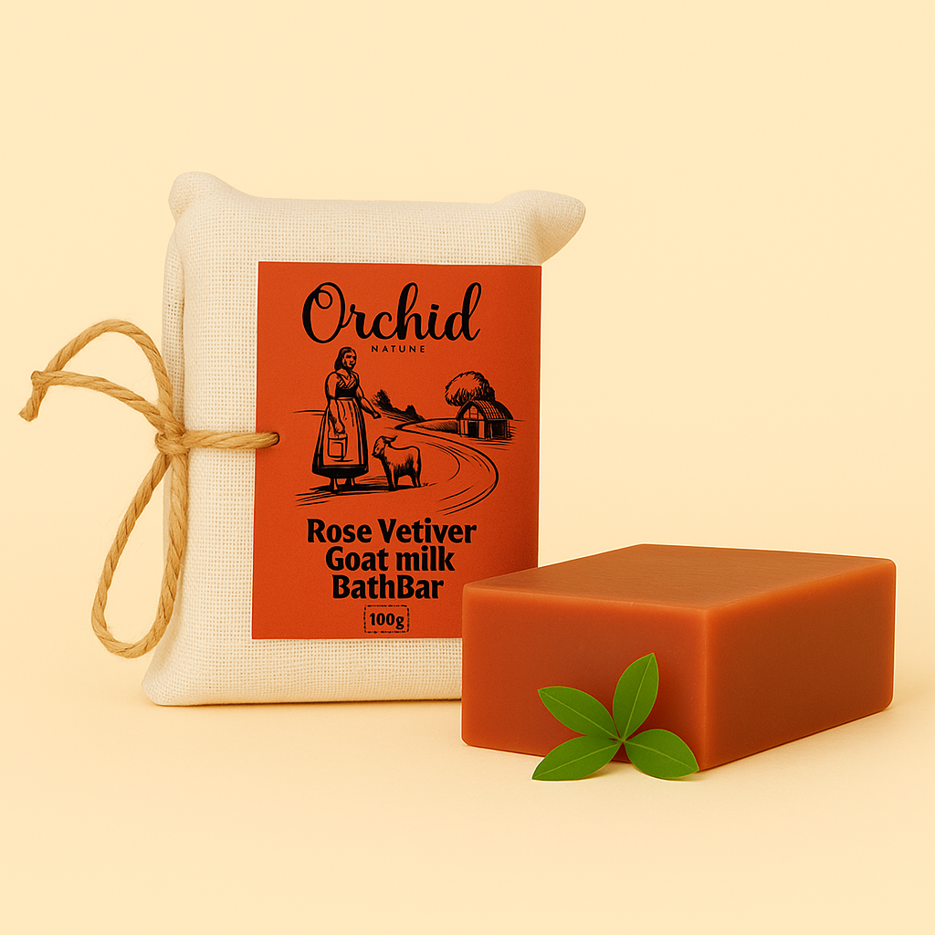 Rose vetiver goat milk soap