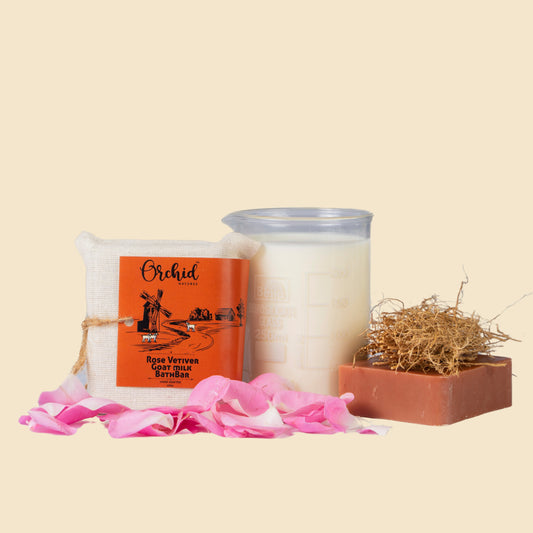 Rose vetiver goat milk soap
