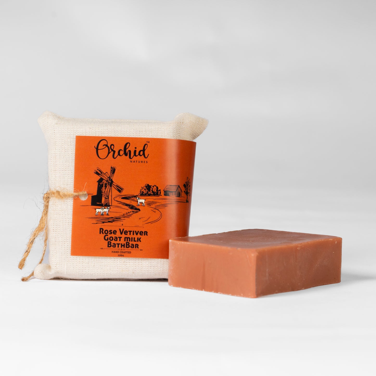 Rose vetiver goat milk soap
