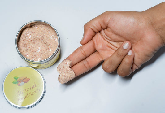 Almond facial scrub