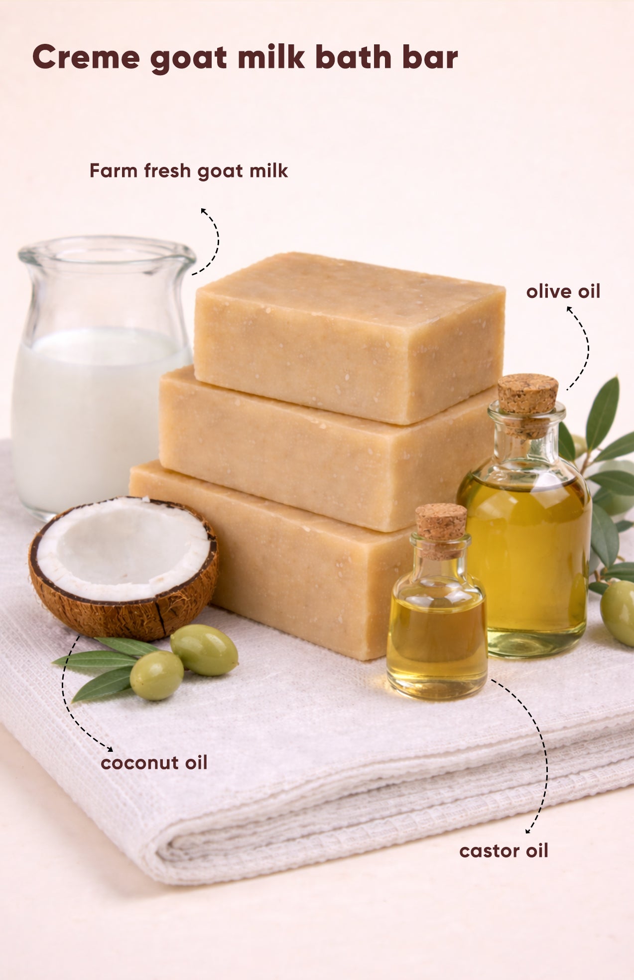 Creme goat milk bath bar