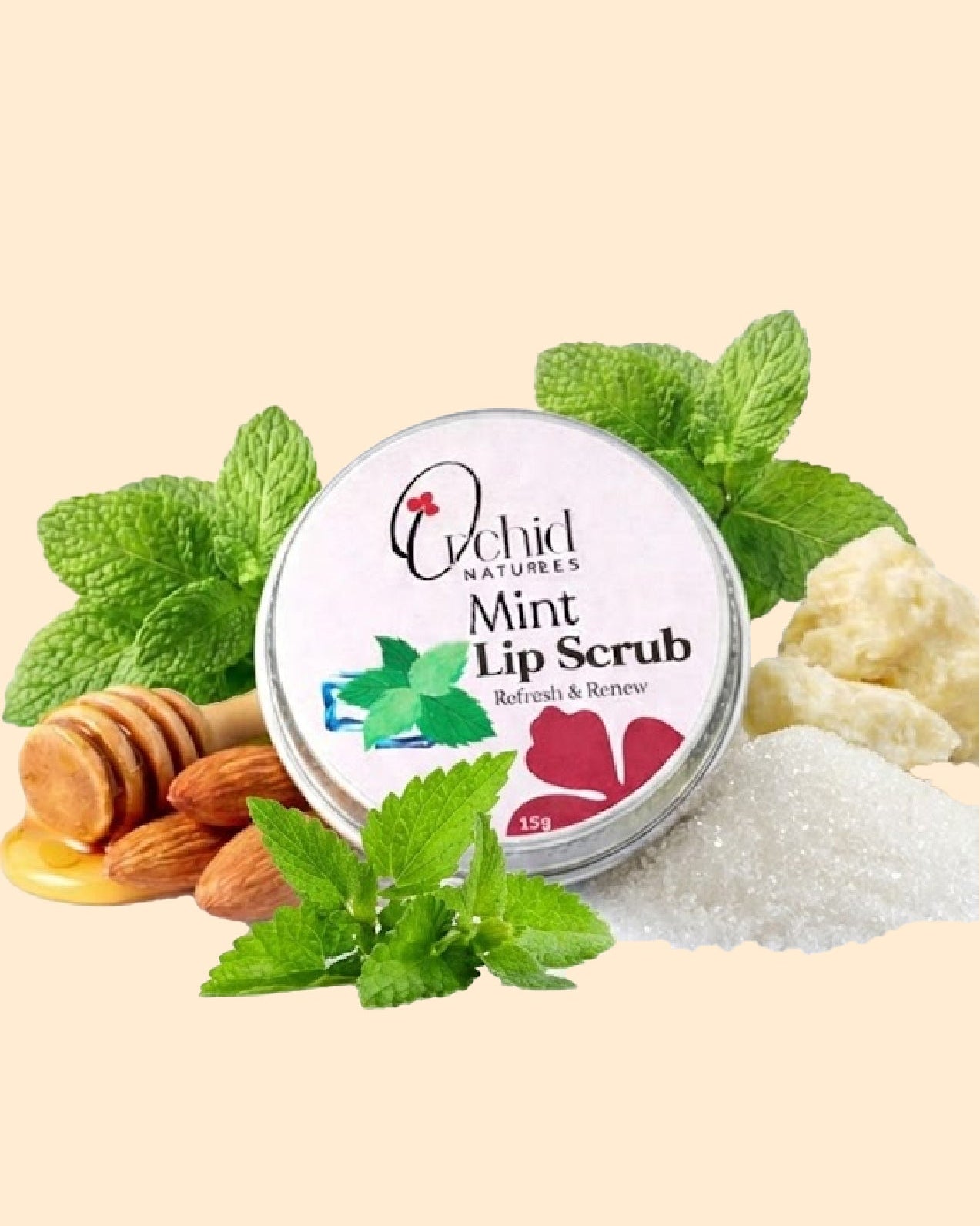Mint lip scrub