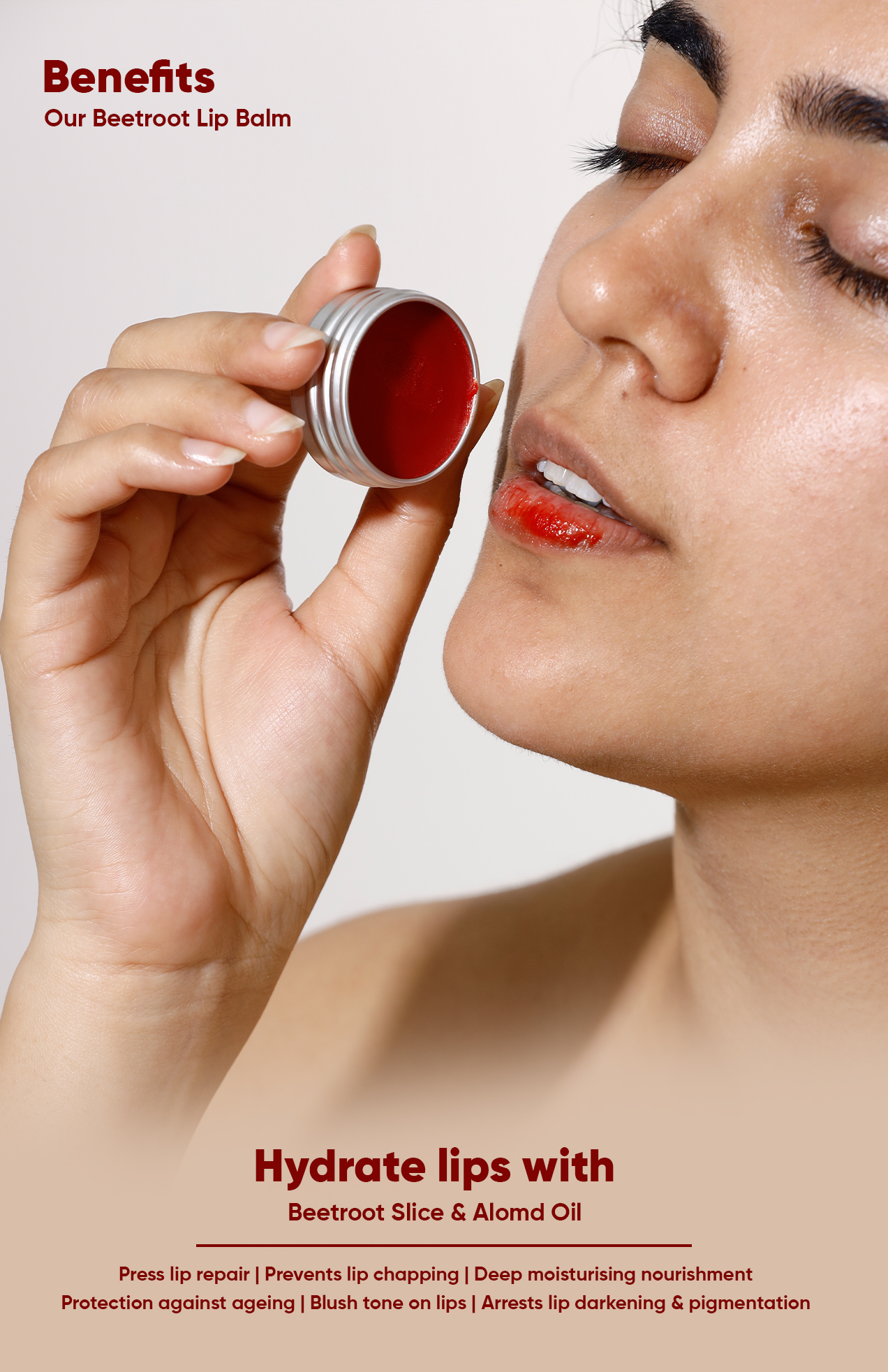Beetroot lip balm