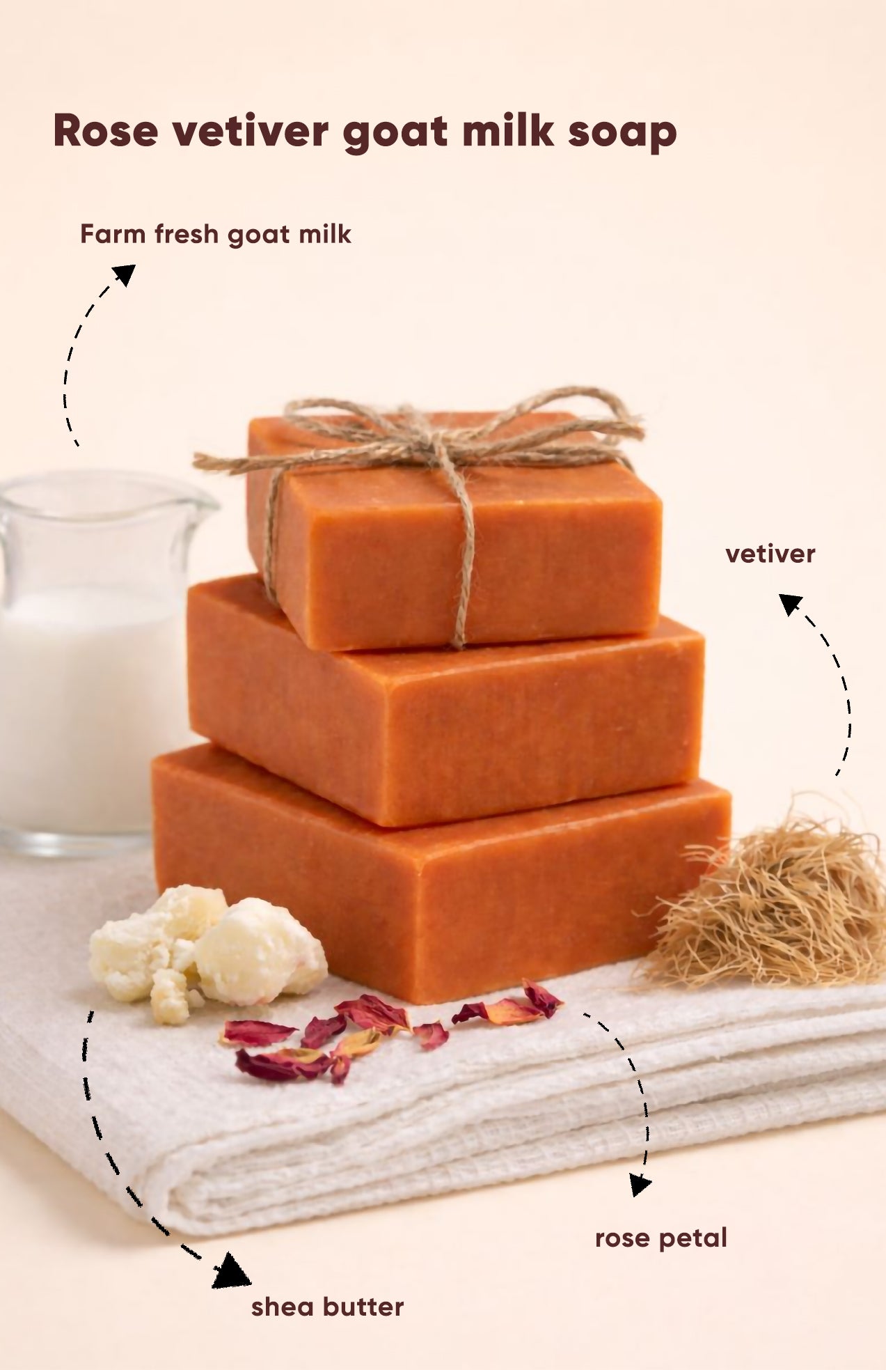 Rose vetiver  goat milk soap