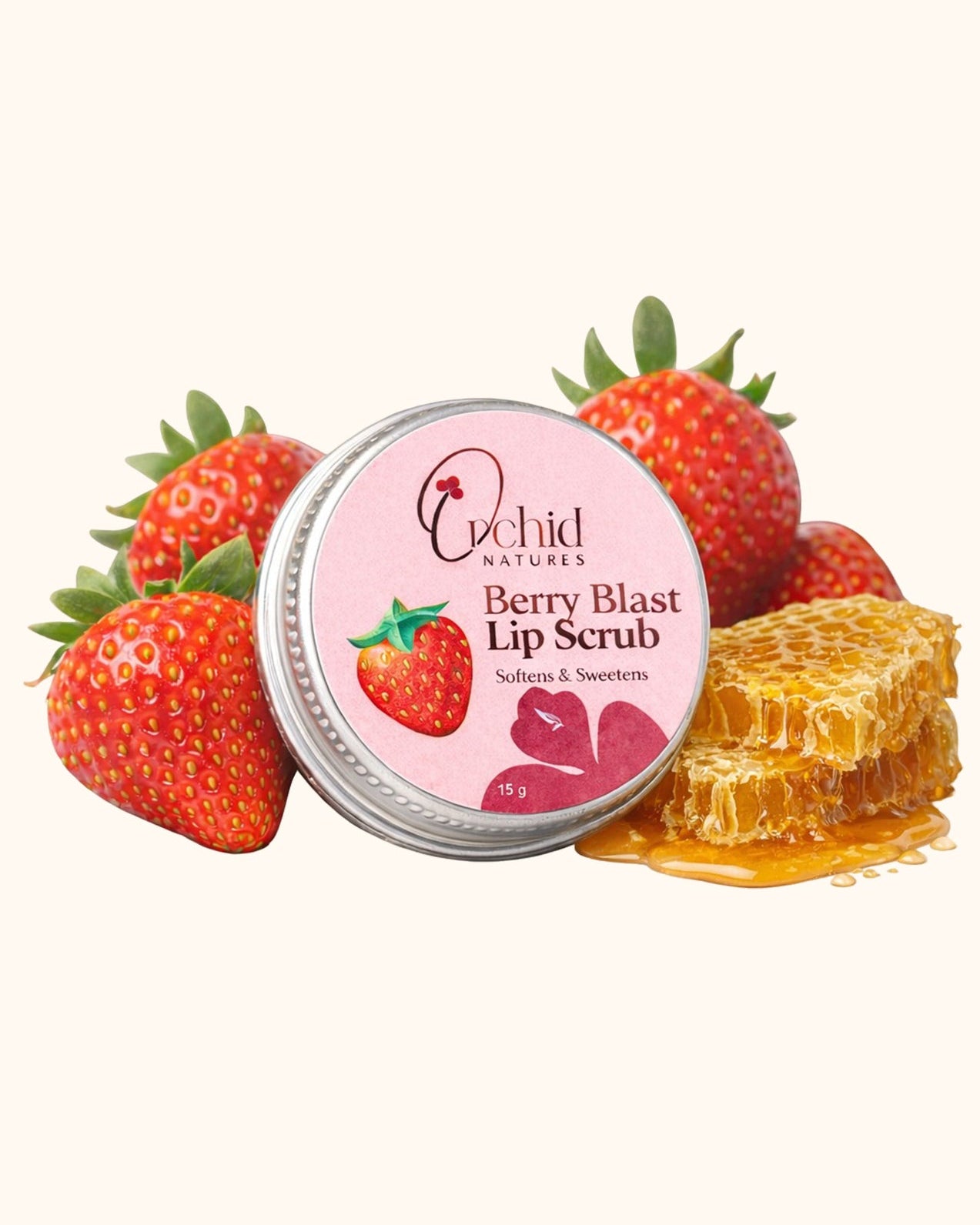 Strawberry lip scrub