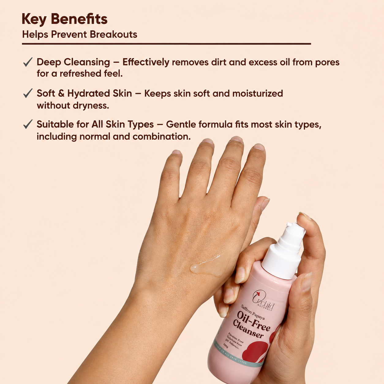 Saffron Papaya Oil-Free Cleanser