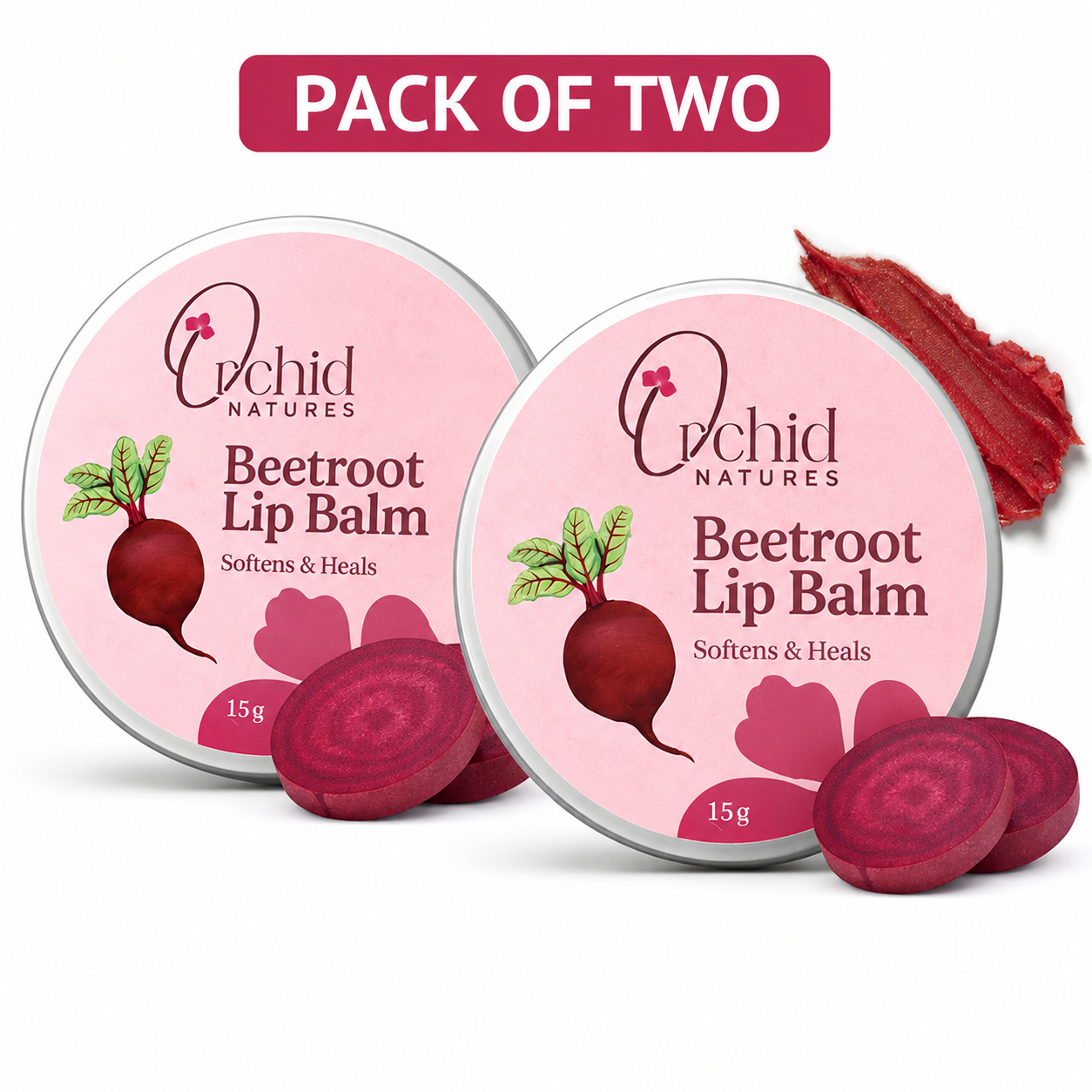Beetroot lip balm