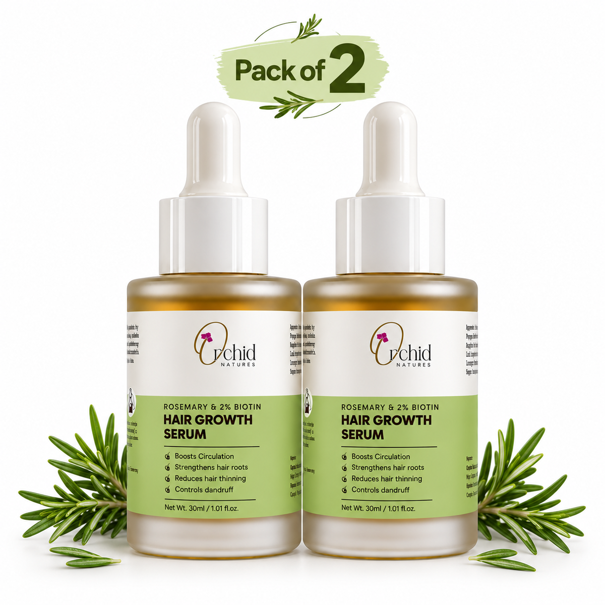 Hair Growth Serum with Rosemary and 2% Biotin