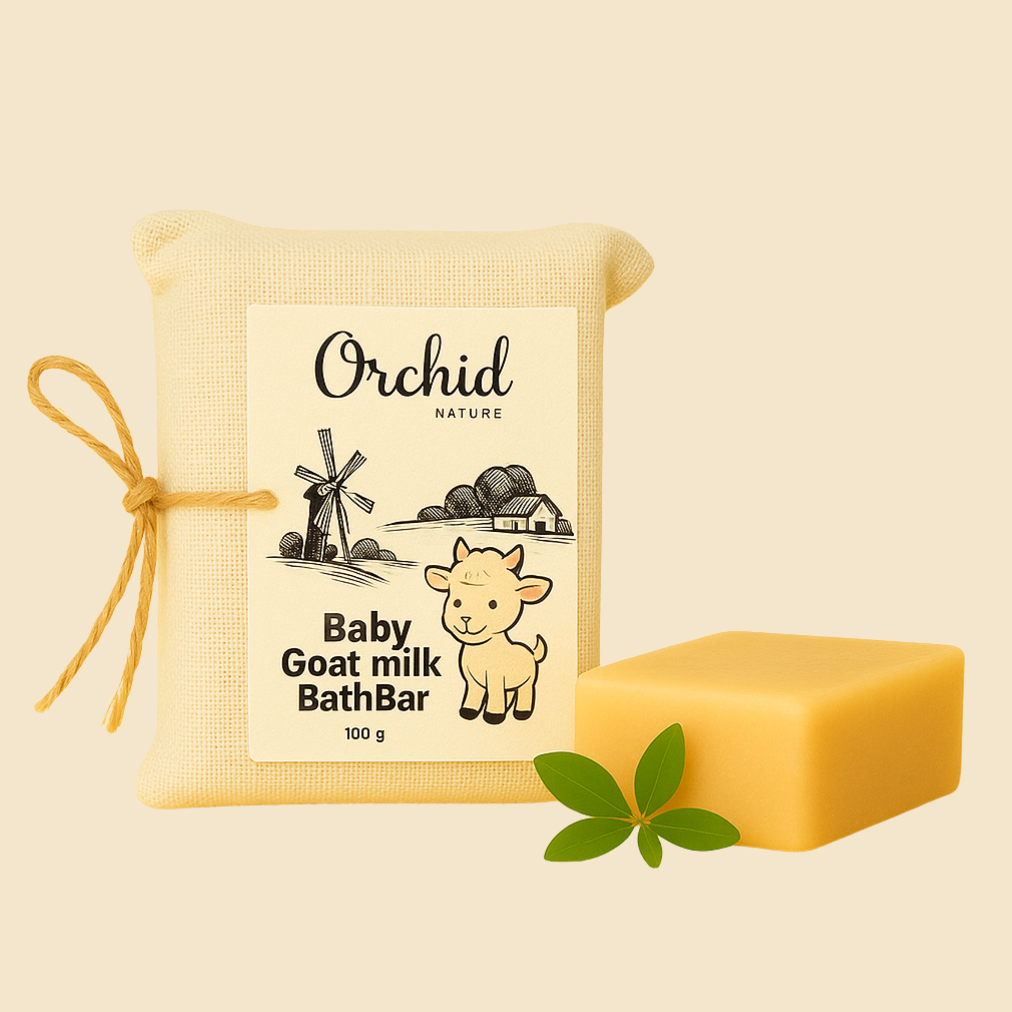 Baby goat milk bath bar