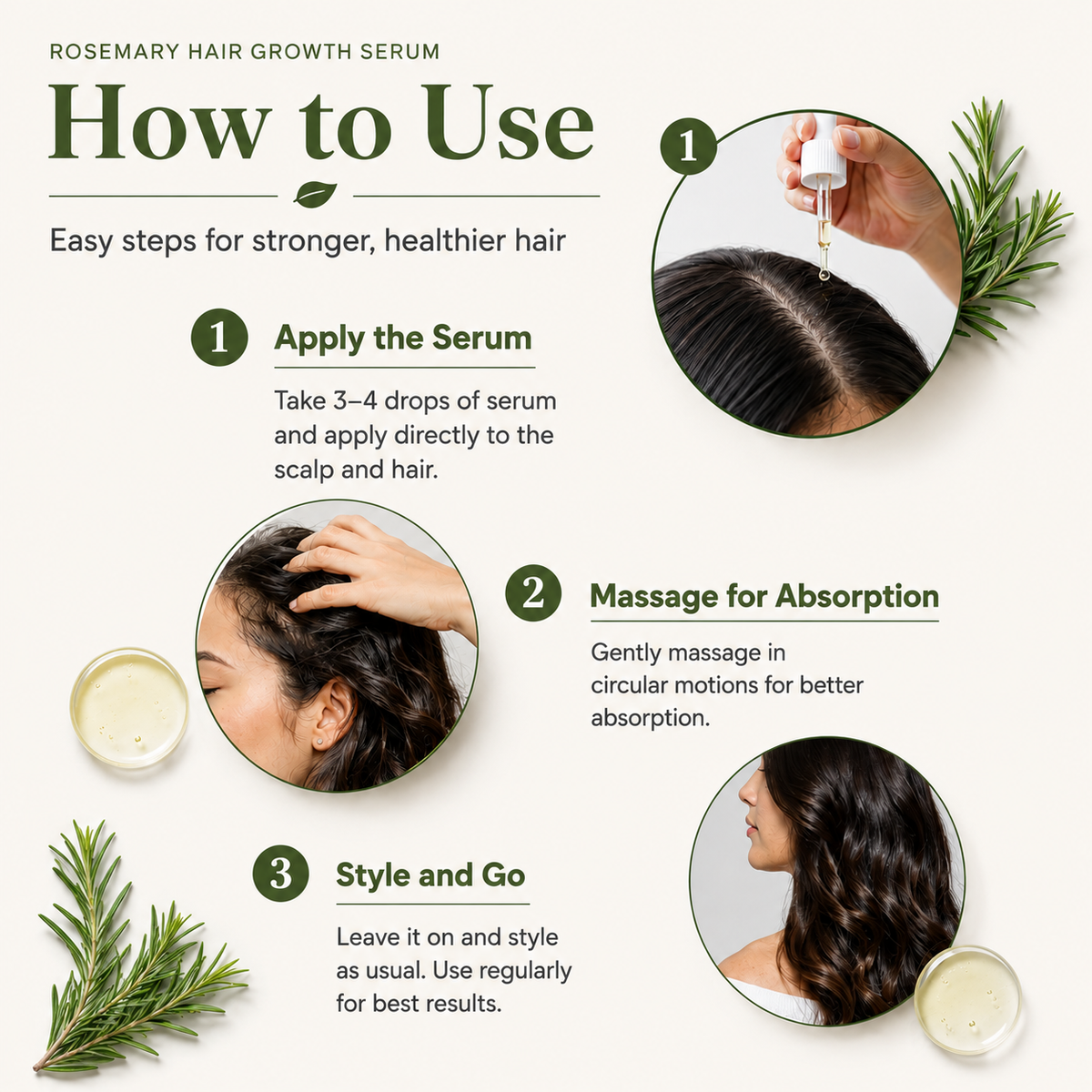 Hair Growth Serum with Rosemary and 2% Biotin