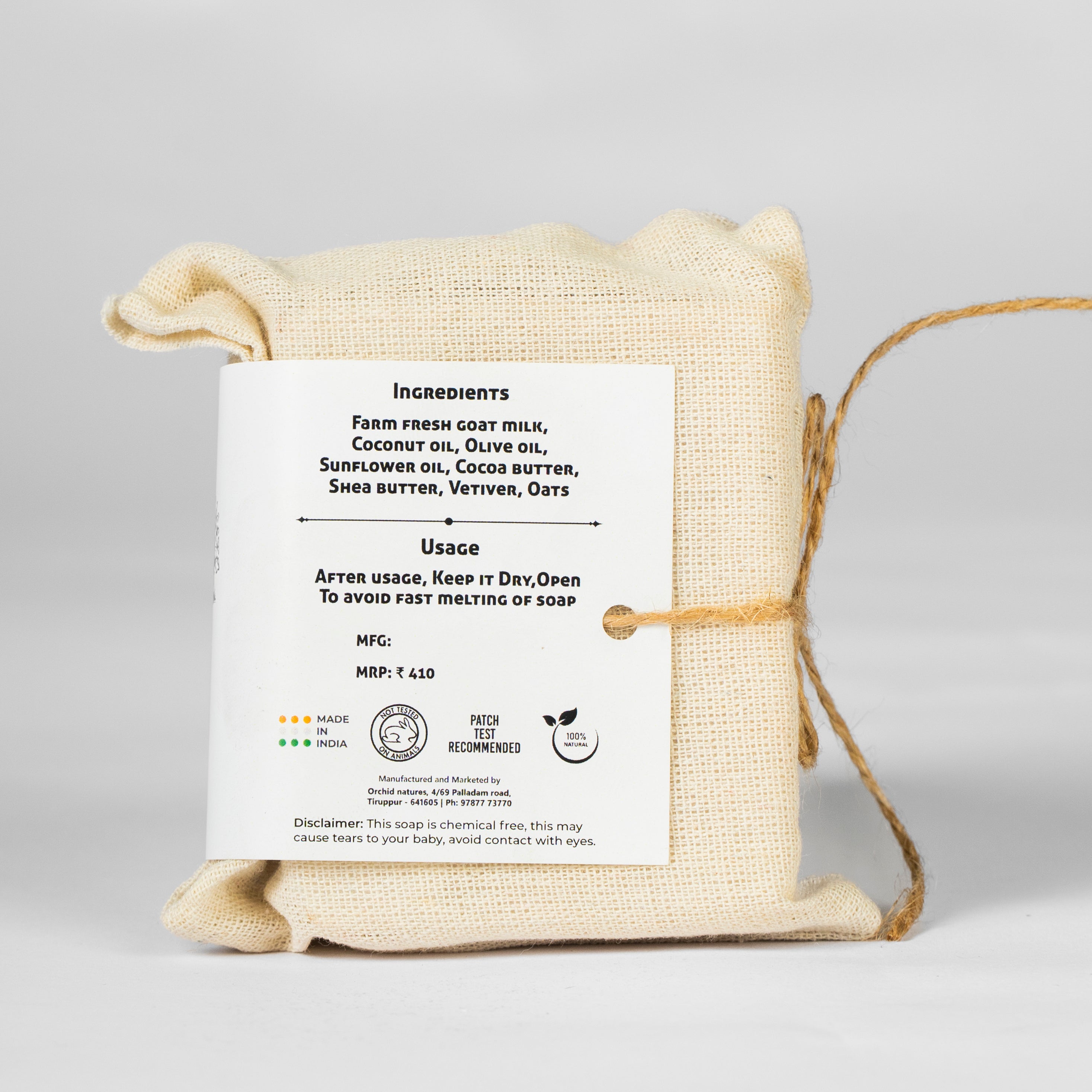 Baby goat milk bath bar