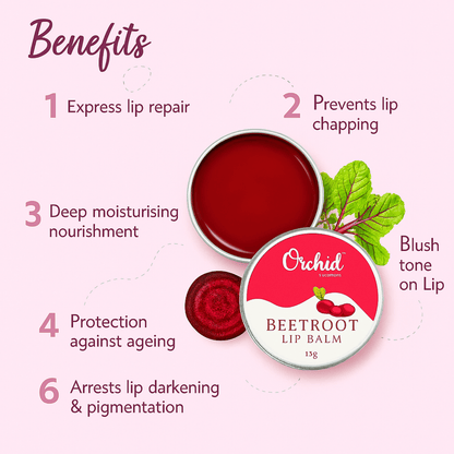 Beetroot lip balm