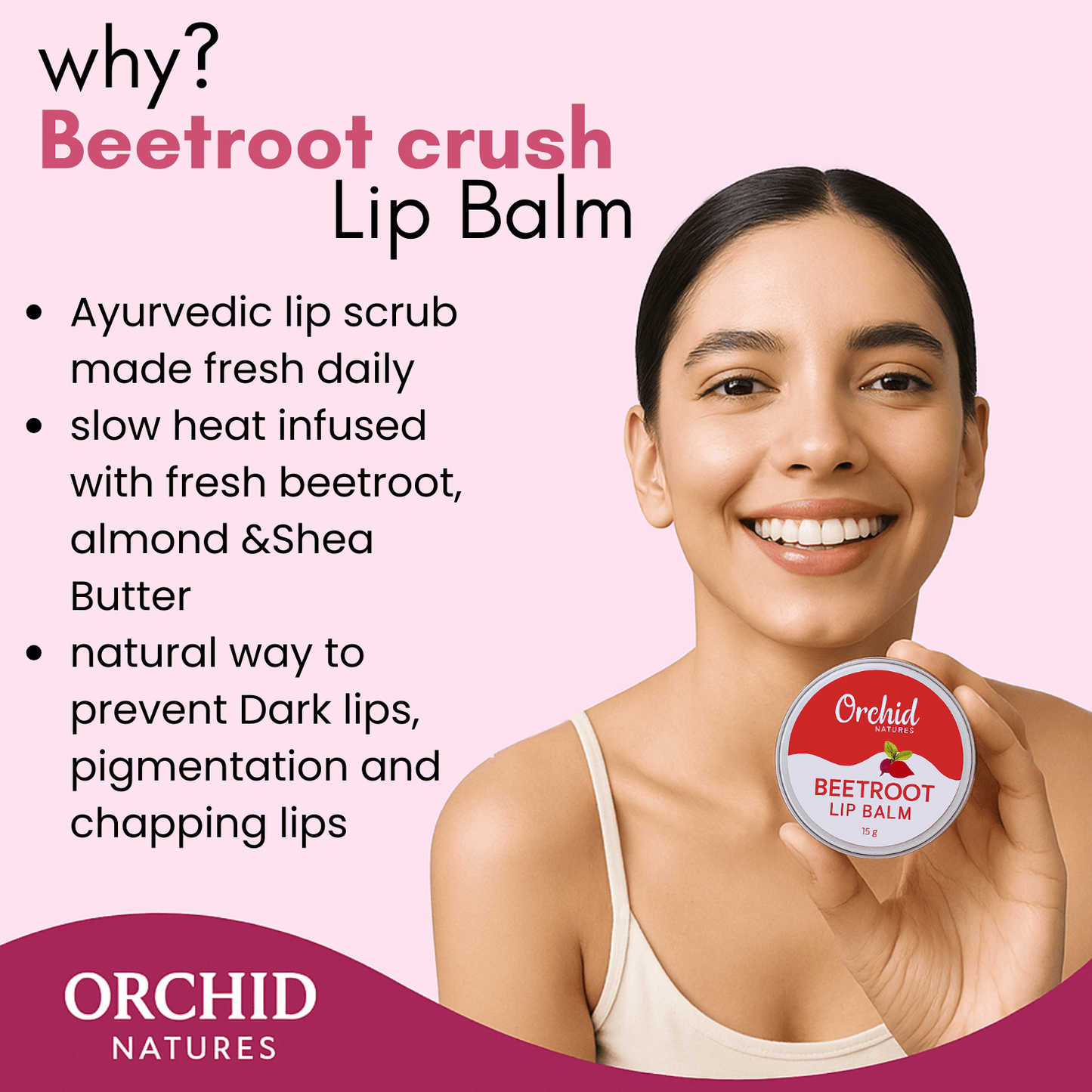 Beetroot lip balm