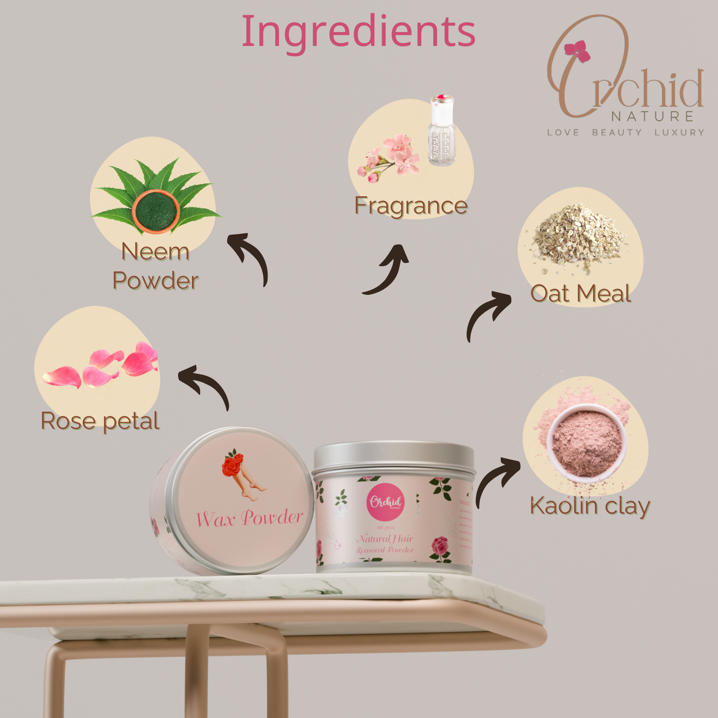 Hair removal powder(Wax powder) – Orchid