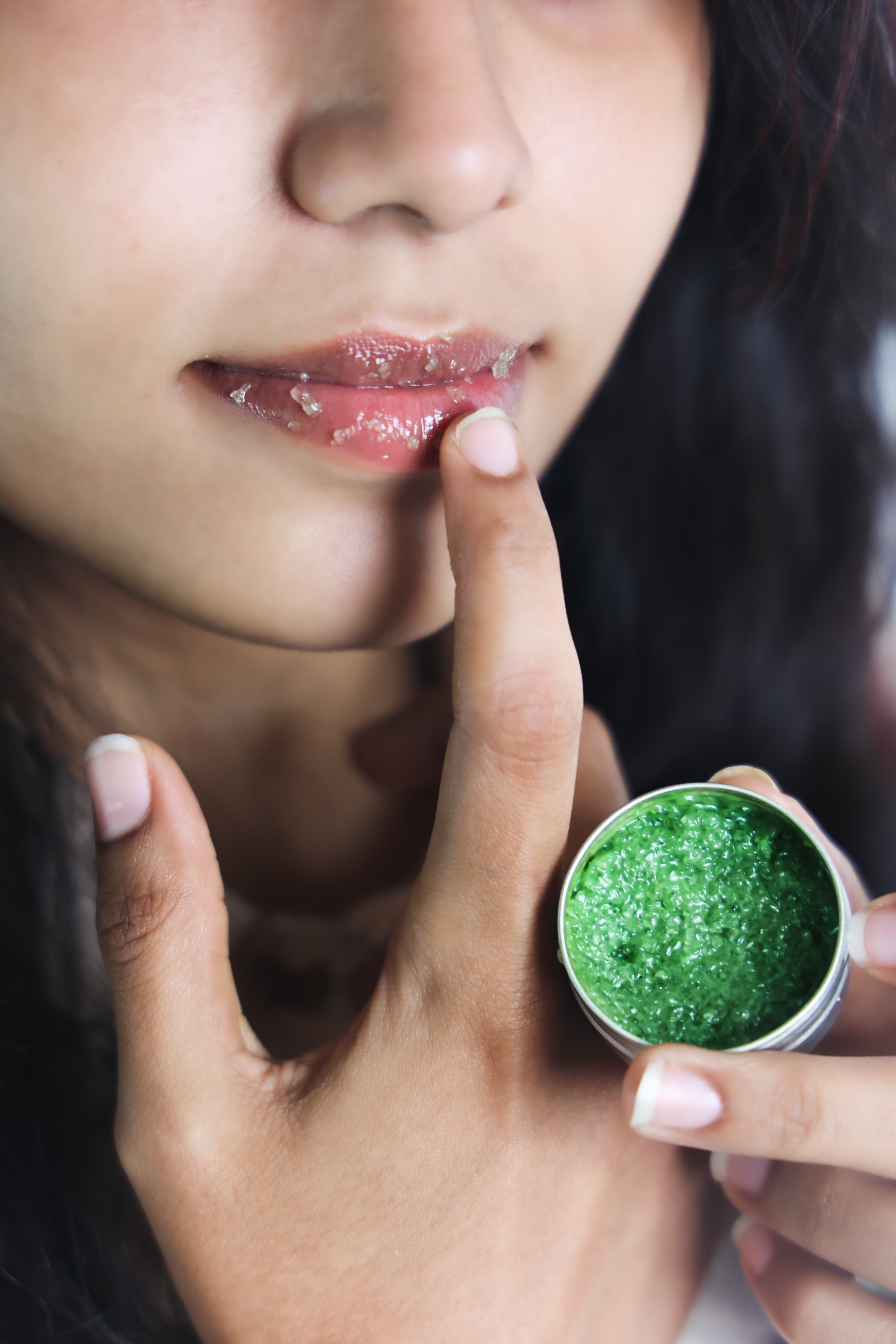 Mint lip scrub