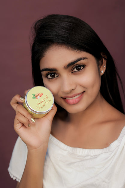 Almond facial scrub